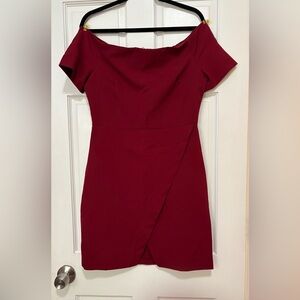 Essue Red Off-the-Shoulder Midi Dress – NWT
